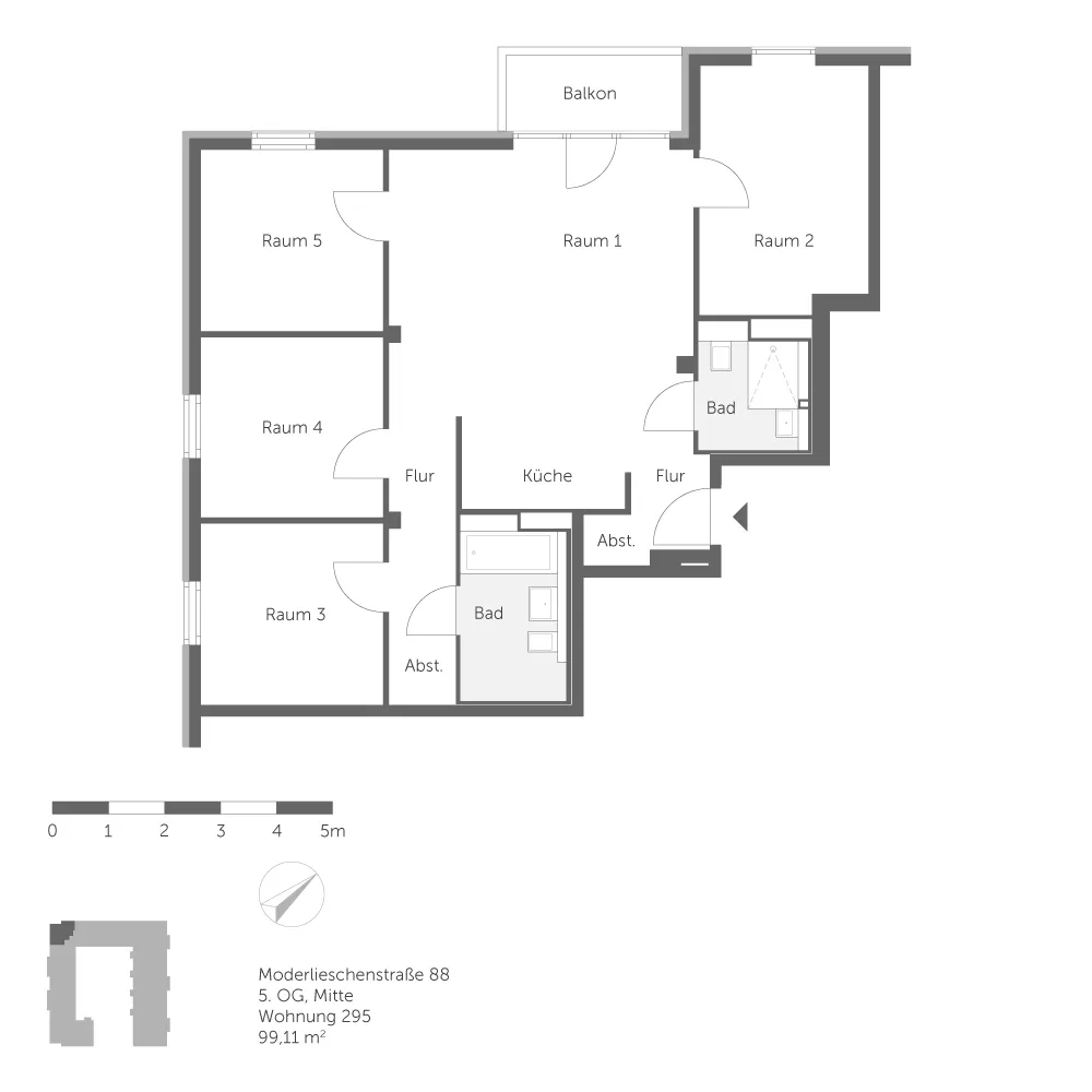 5 room apartment with 99 m² in Berlin – Photo 3