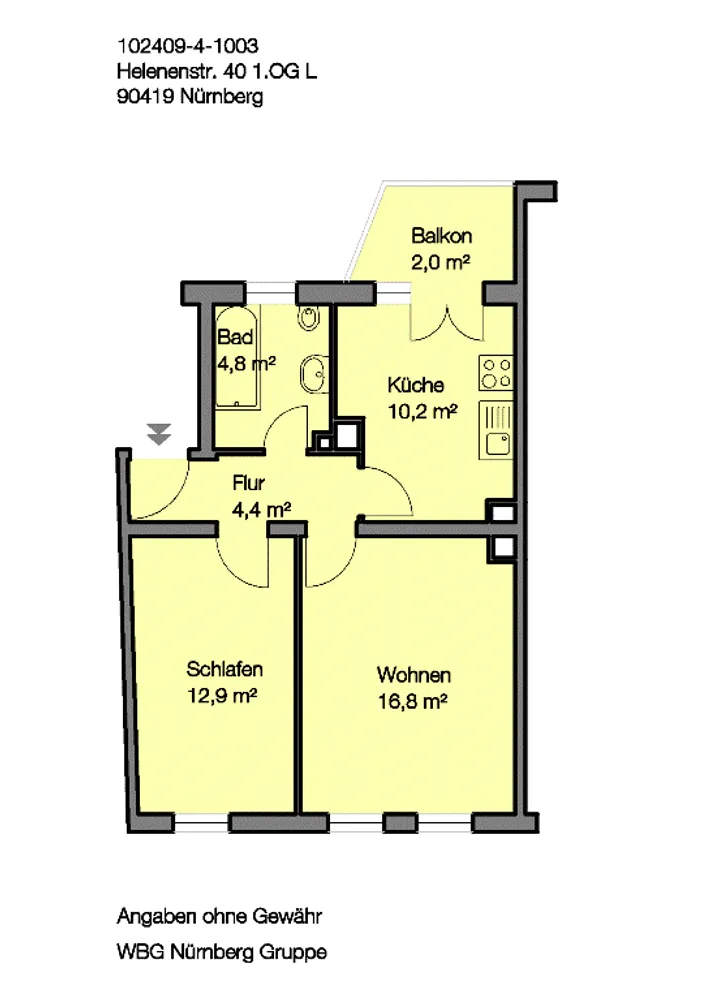 2 Zimmer Wohnung mit 51 m² in Nürnberg – Bild 8