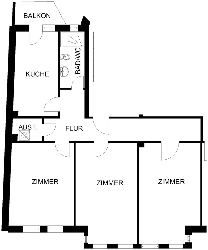 3 Zimmer Wohnung mit 93 m² in Hagen – Bild 2