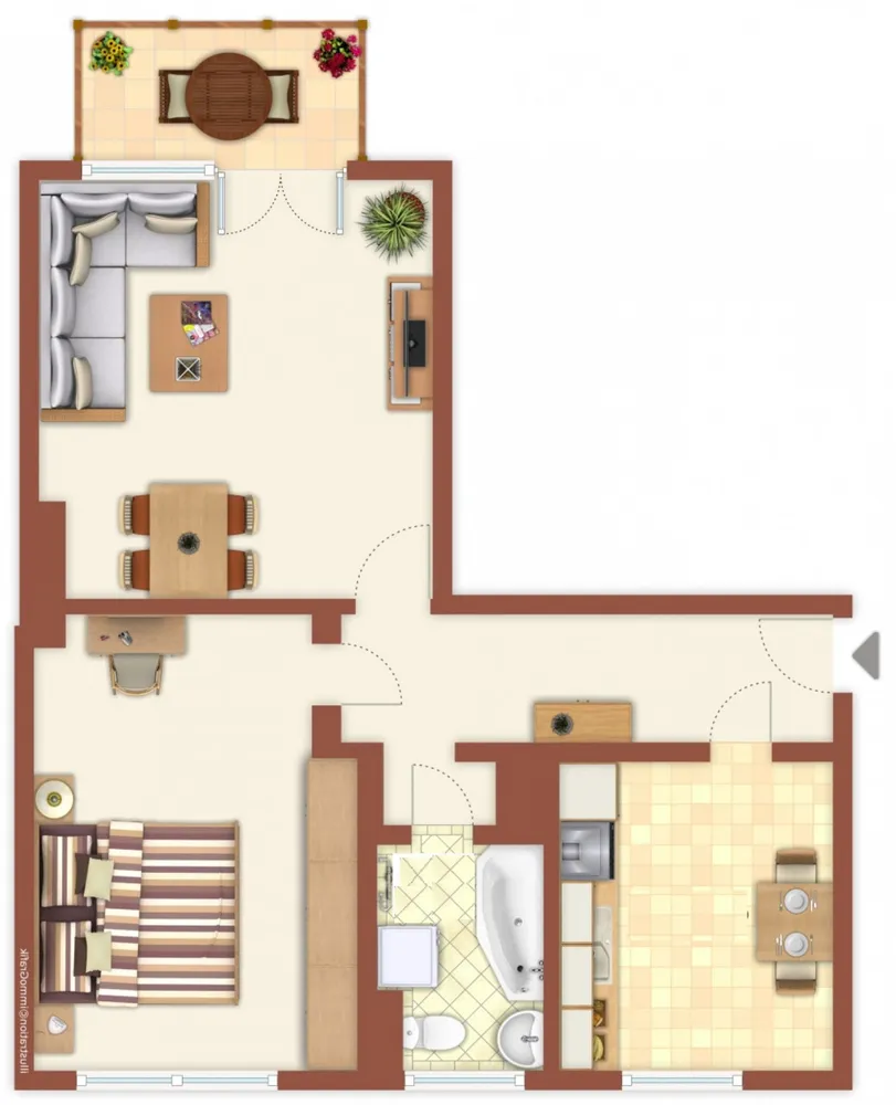 2 room apartment with 55 m² in Chemnitz – Photo 2