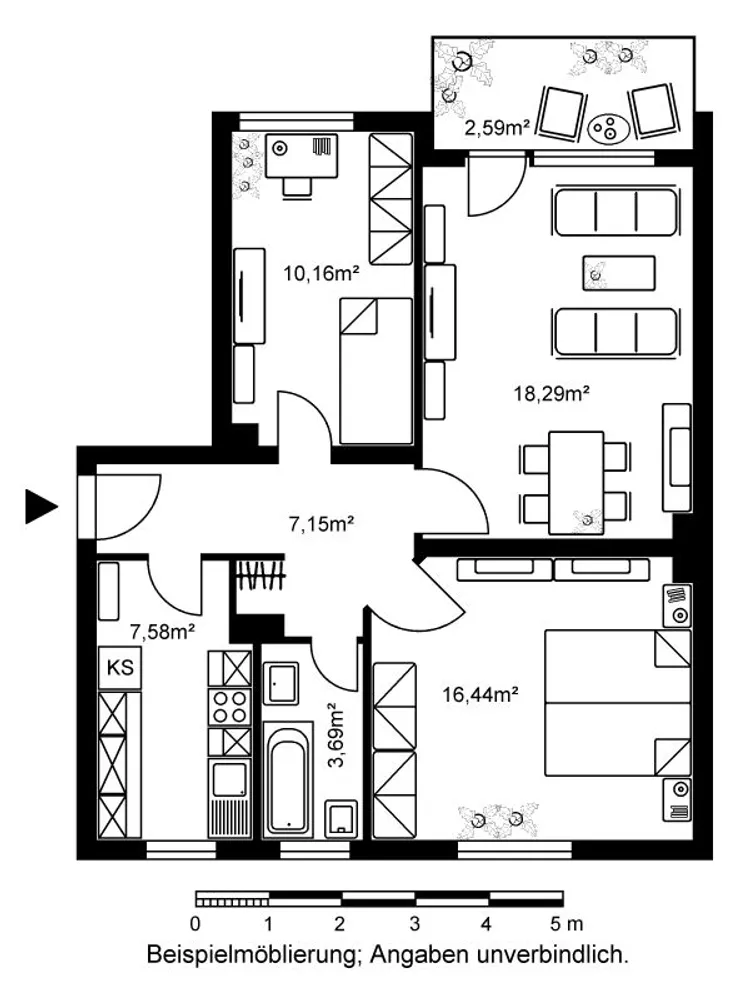 3 Zimmer Wohnung mit 66 m² in Frankfurt am Main – Bild 5