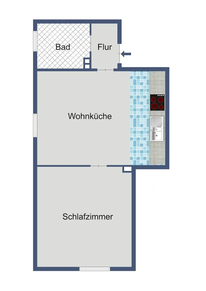 1 Zimmer Wohnung mit 34 m² in Darmstadt – Bild 4