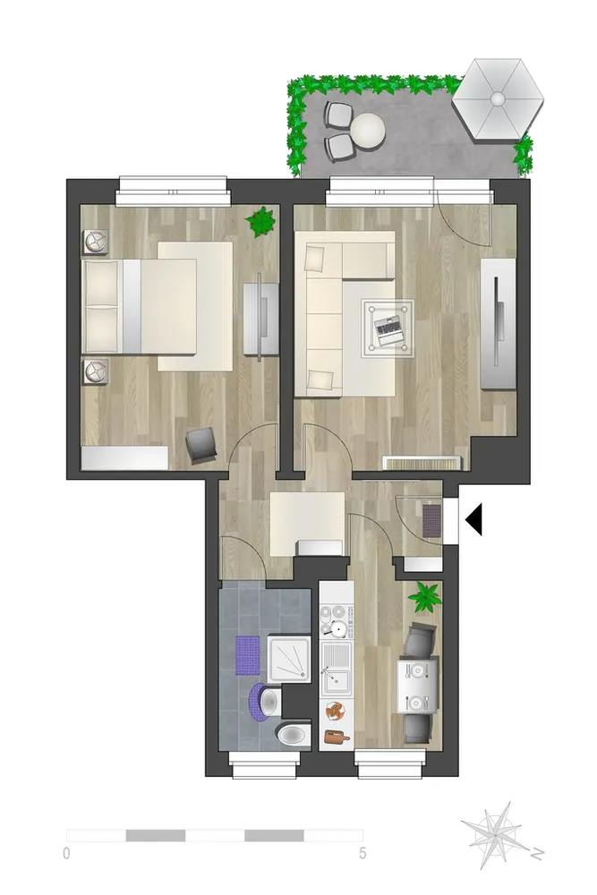 2 room apartment with 51 m² in Chemnitz – Photo 5