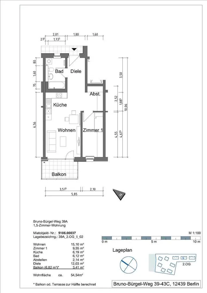 2 Zimmer Wohnung mit 54 m² in Berlin – Bild 7