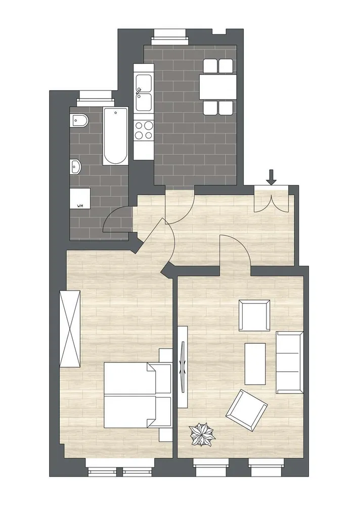 2 Zimmer Wohnung mit 70 m² in Dresden – Bild 2