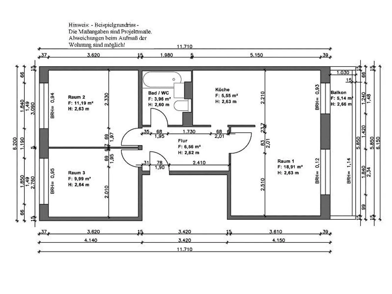 3 Zimmer Wohnung mit 59 m² in Halle (Saale) – Bild 6