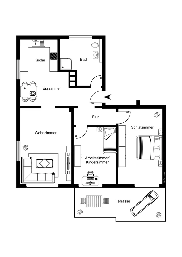 3 room apartment with 85 m² in Wiesbaden – Photo 3