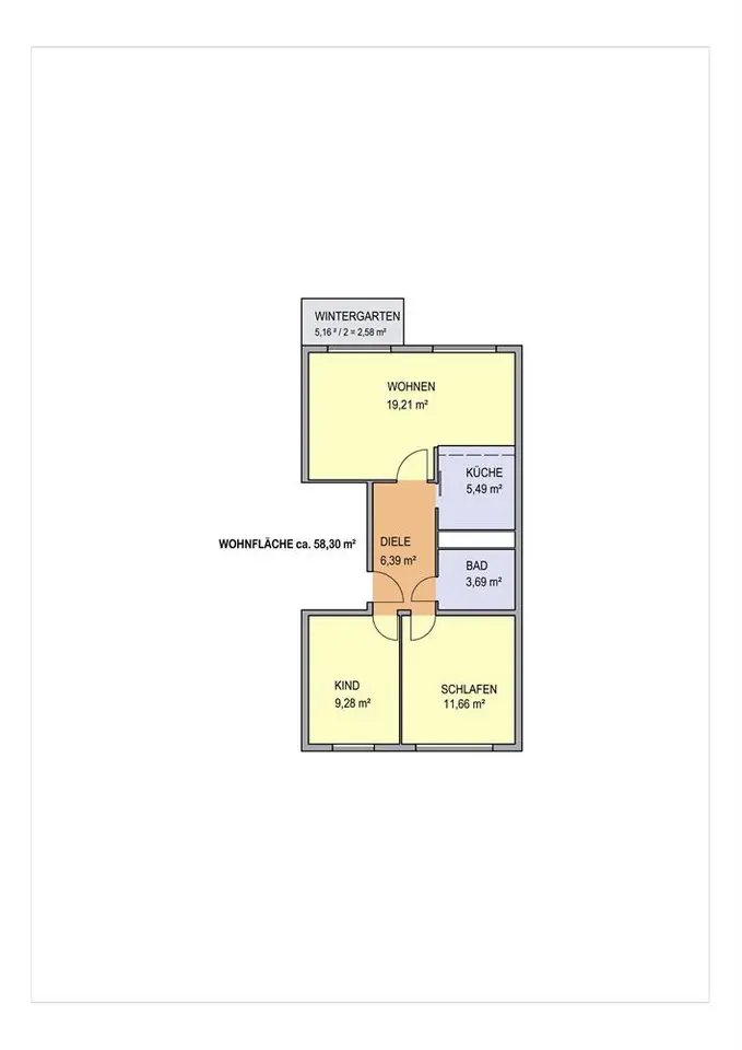 3 Zimmer Wohnung mit 58 m² in Bitterfeld-Wolfen – Bild 8