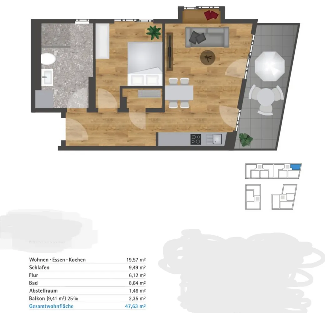 2 Zimmer Wohnung mit 48 m² in Heilbronn – Bild 8