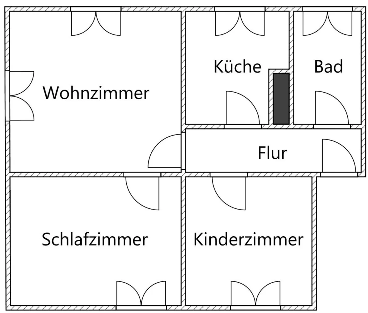 3 Zimmer Wohnung mit 57 m² in Marl – Bild 1