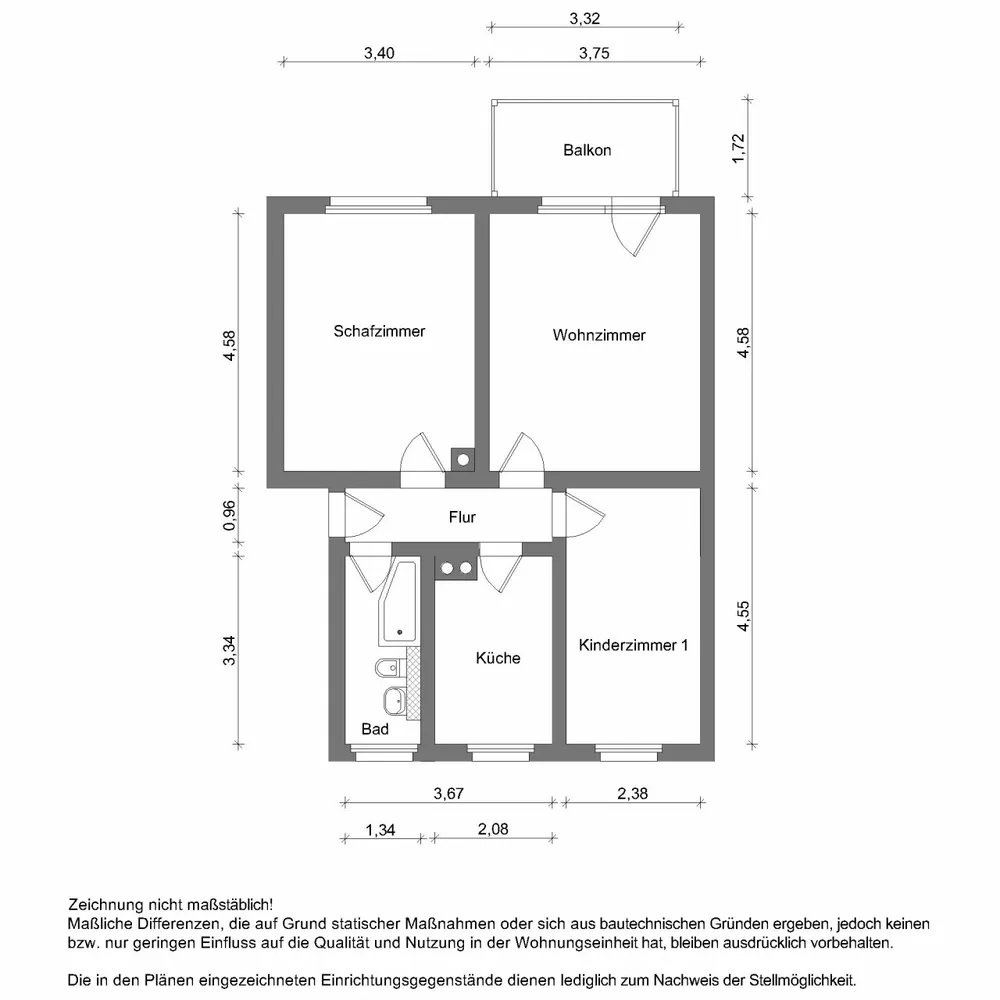 3 Zimmer Wohnung mit 65 m² in Zwickau – Bild 2