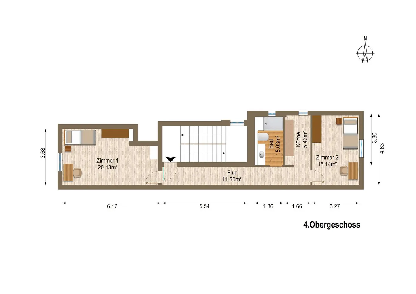 2 Zimmer Wohnung mit 58 m² in Frankfurt am Main – Bild 8