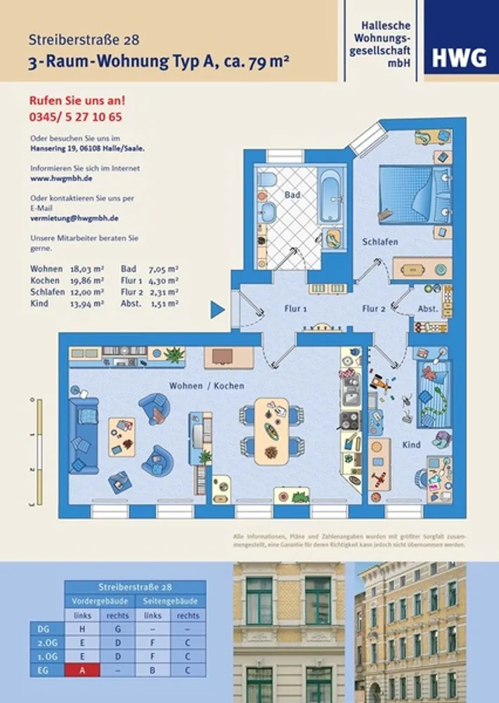 3 Zimmer Wohnung mit 74 m² in Halle (Saale) – Bild 4