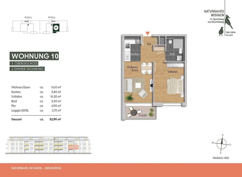 2 Zimmer Wohnung mit 53 m² in Rottenburg am Neckar – Bild 6