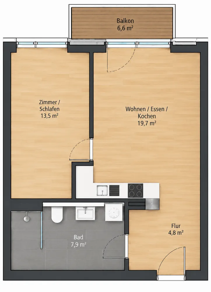 2 Zimmer Wohnung mit 48 m² in Berlin – Bild 4