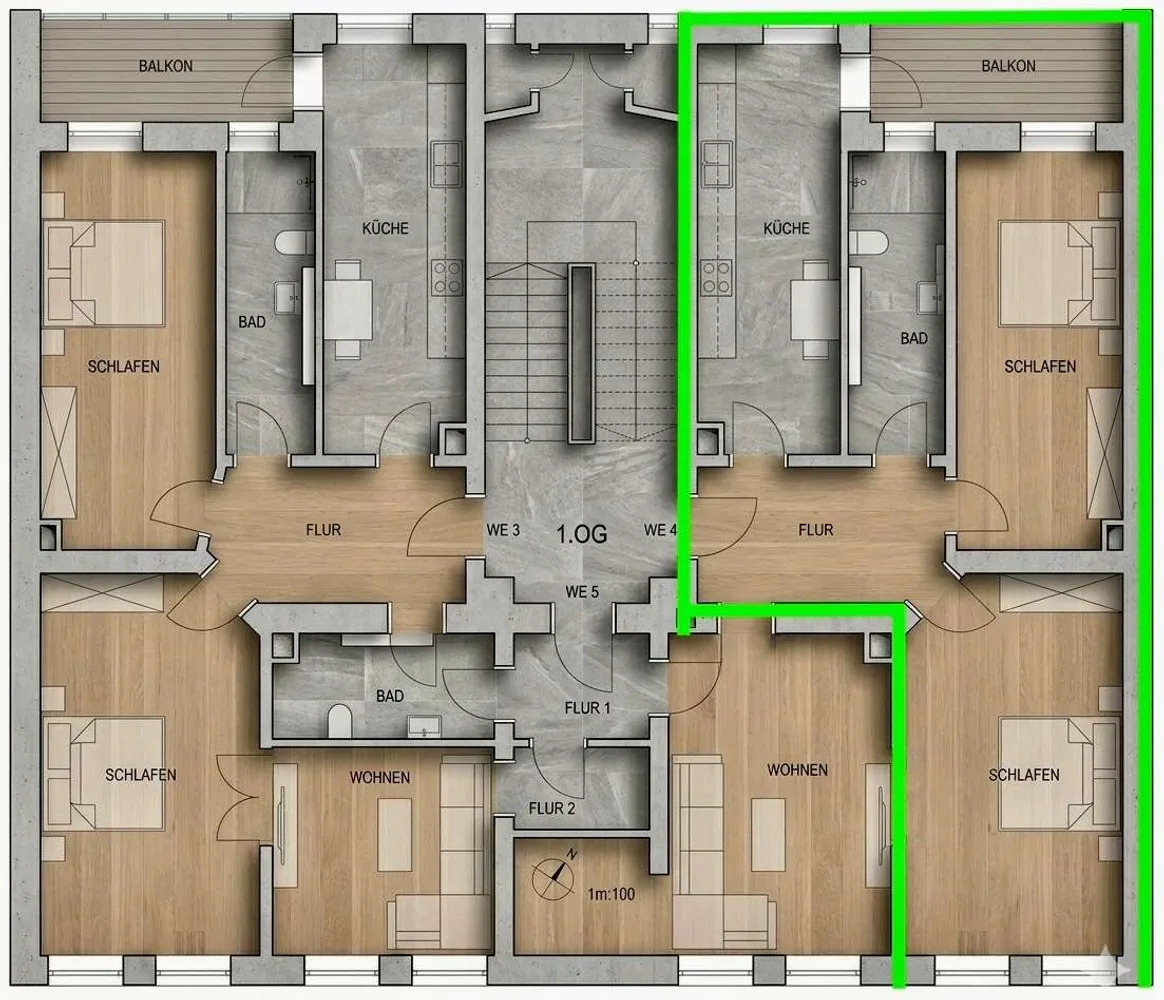 2 Zimmer Wohnung mit 57 m² in Leipzig – Bild 2