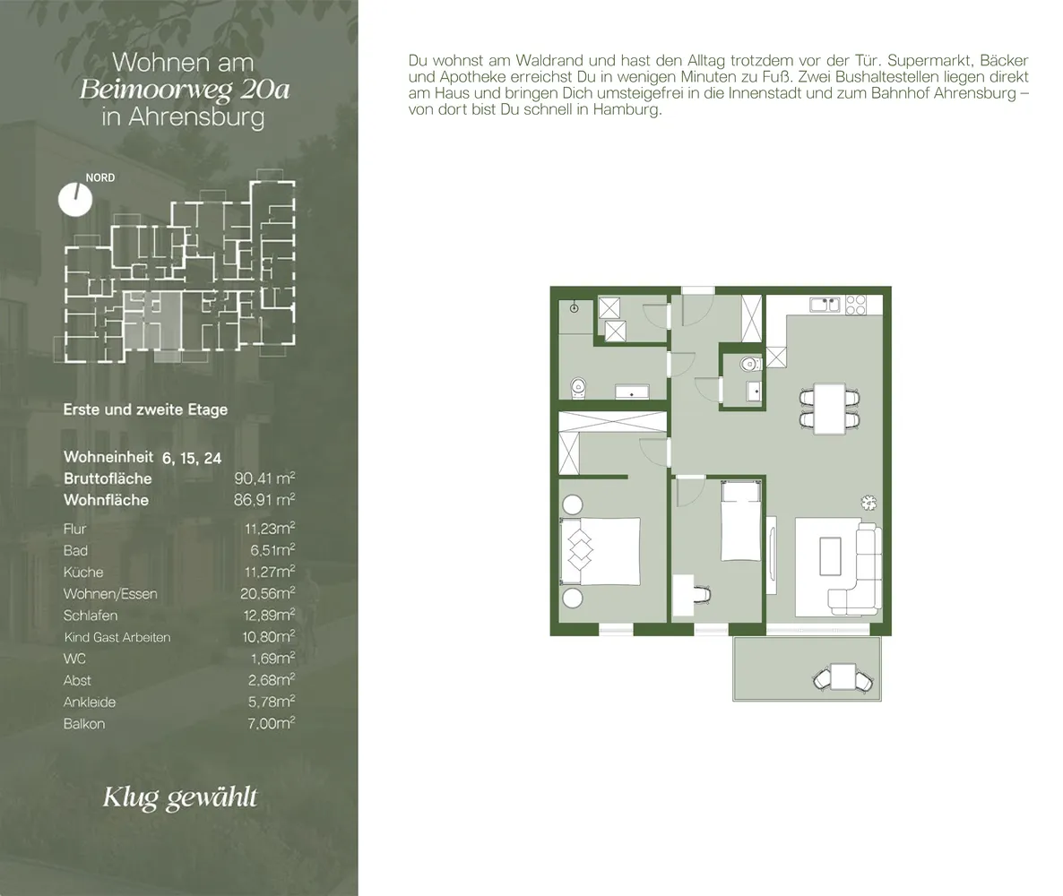 3 Zimmer Wohnung mit 86 m² in Ahrensburg – Bild 4