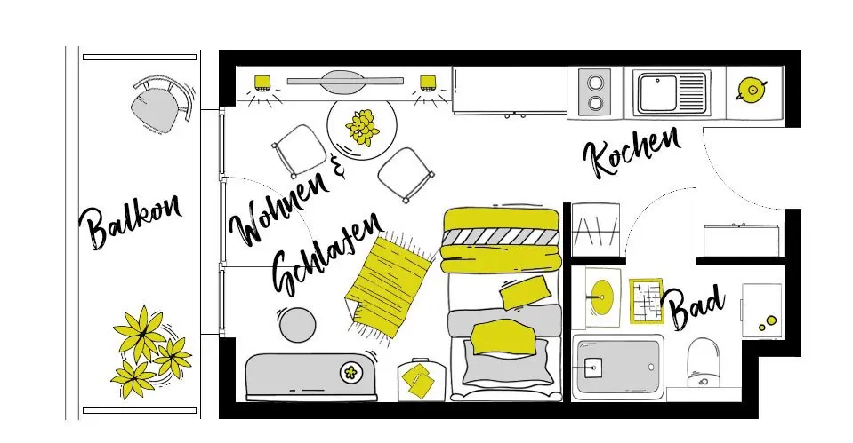 2 Zimmer Wohnung mit 23 m² in Ingolstadt – Bild 7