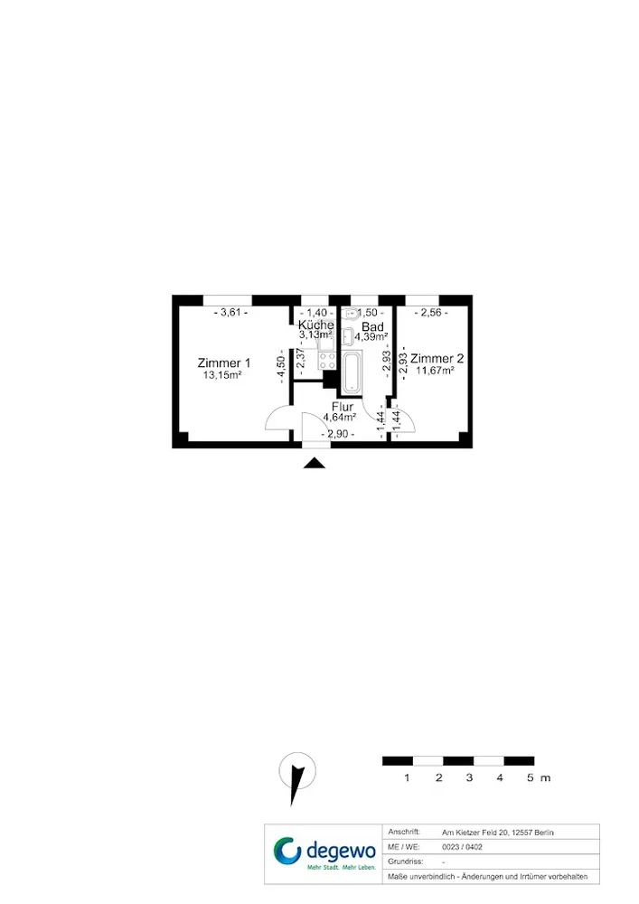 2 room apartment with 40 m² in Berlin – Photo 10