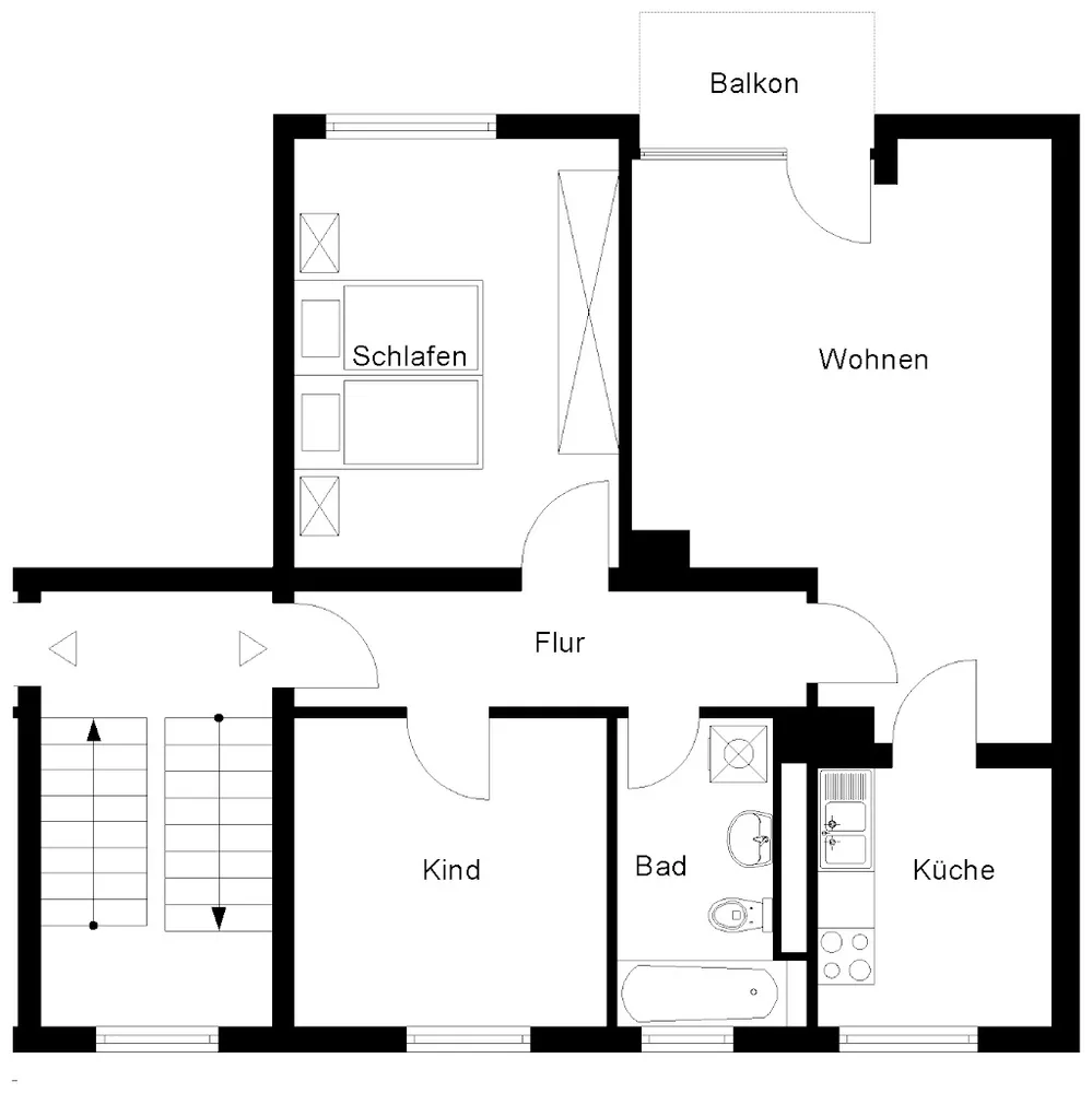 3 Zimmer Wohnung mit 72 m² in Neuwied – Bild 1