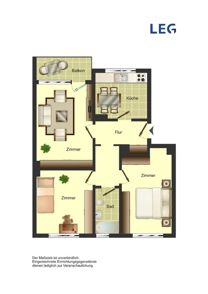 4 room apartment with 65 m² in Cologne – Photo 2