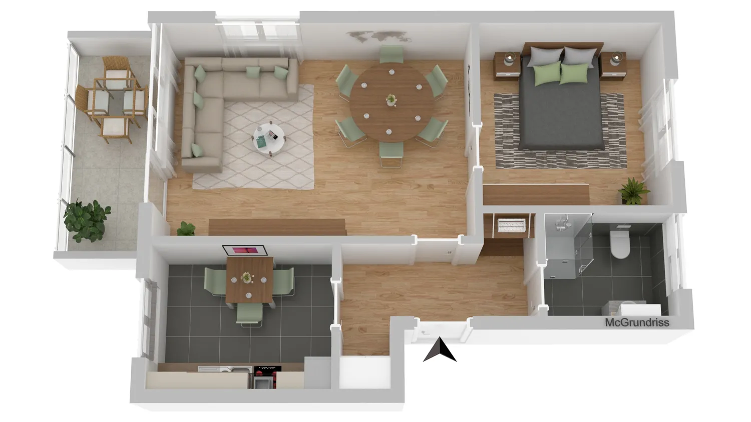 2 Zimmer Wohnung mit 55 m² in Hagen – Bild 1