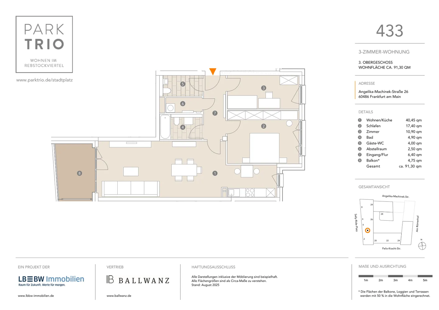 3 Zimmer Wohnung mit 91 m² in Frankfurt am Main – Bild 5