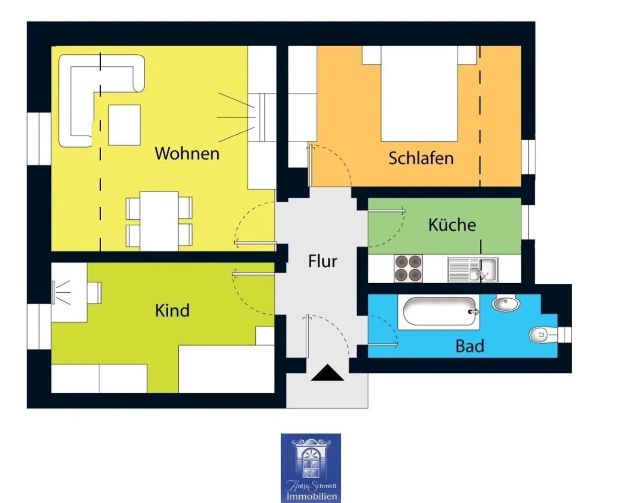 3 Zimmer Wohnung mit 58 m² in Meißen – Bild 3