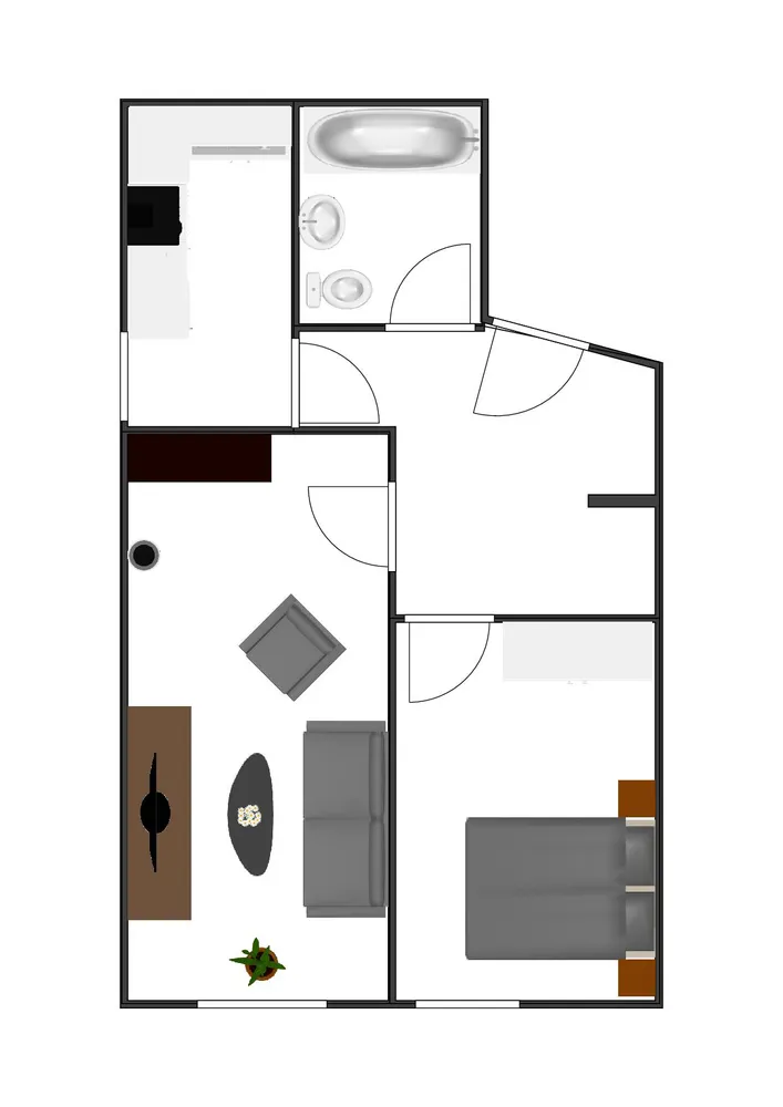 2 Zimmer Wohnung mit 43 m² in Halberstadt – Bild 1