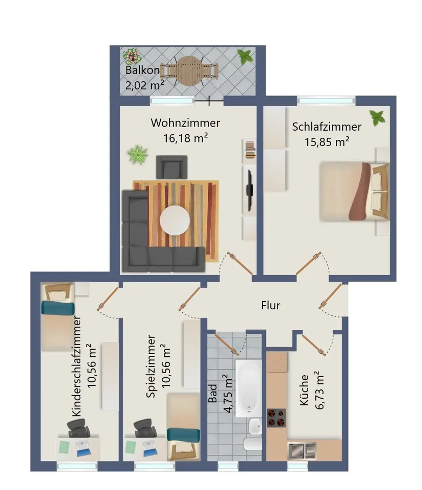 Studio mit 38 m² in Bitterfeld-Wolfen – Bild 6