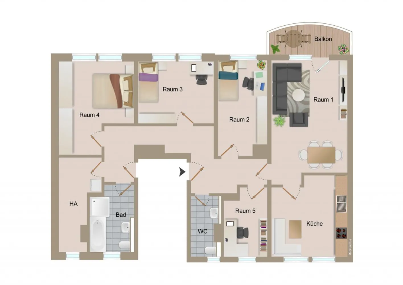 5 room apartment with 103 m² in Magdeburg – Photo 1
