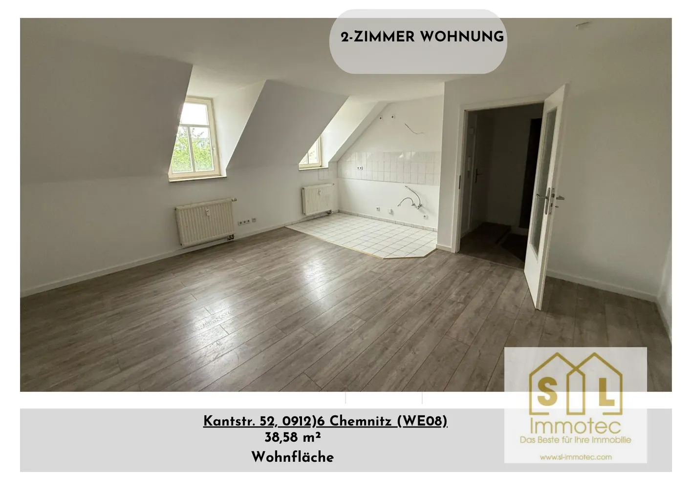 2 room apartment with 39 m² in Chemnitz – Photo 1