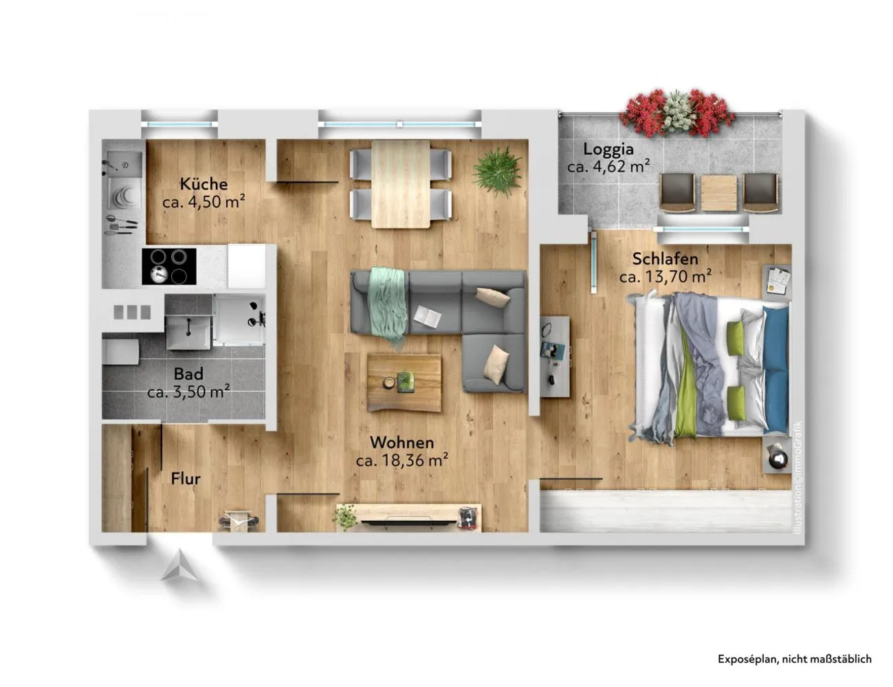 2 Zimmer Wohnung mit 46 m² in Chemnitz – Bild 9