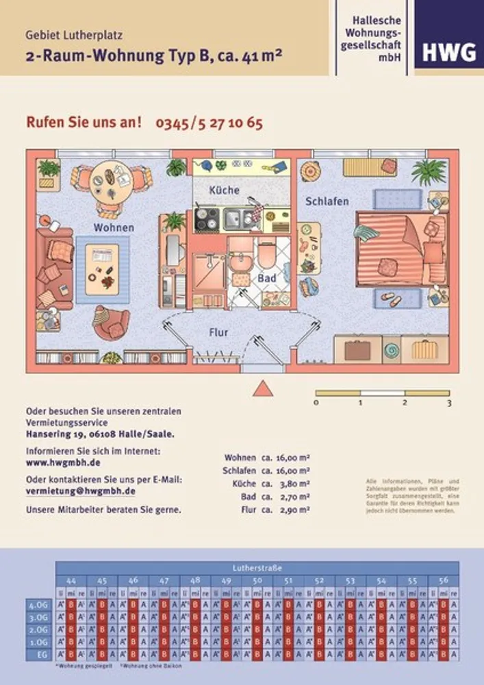 2 Zimmer Wohnung mit 41 m² in Halle (Saale) – Bild 4