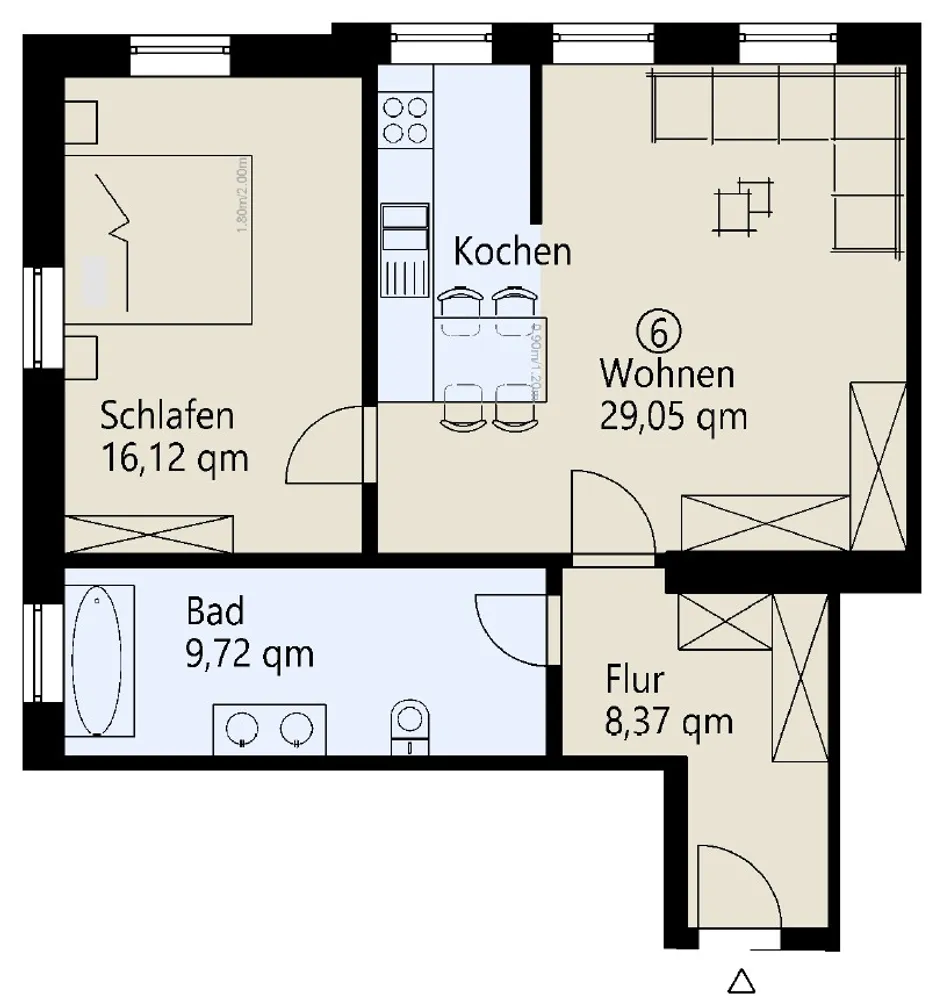 3 Zimmer Wohnung mit 63 m² in Dresden – Bild 4