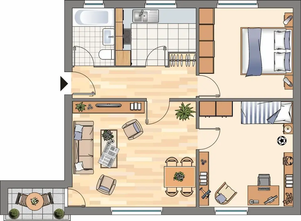 3 Zimmer Wohnung mit 61 m² in Flensburg – Bild 7