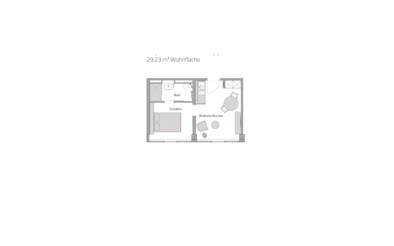 1 room apartment with 29 m² in Frankfurt am Main – Photo 9