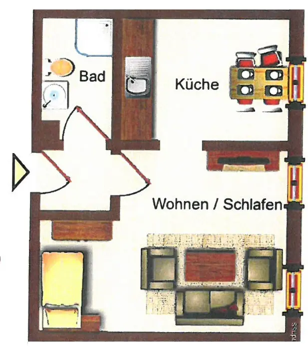 2 room apartment with 31 m² in Chemnitz – Photo 6