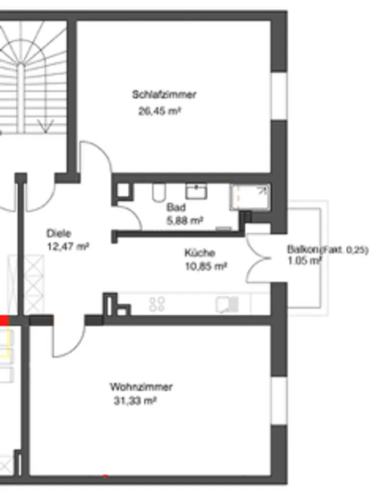 2 Zimmer Wohnung mit 88 m² in Frankfurt am Main – Bild 4