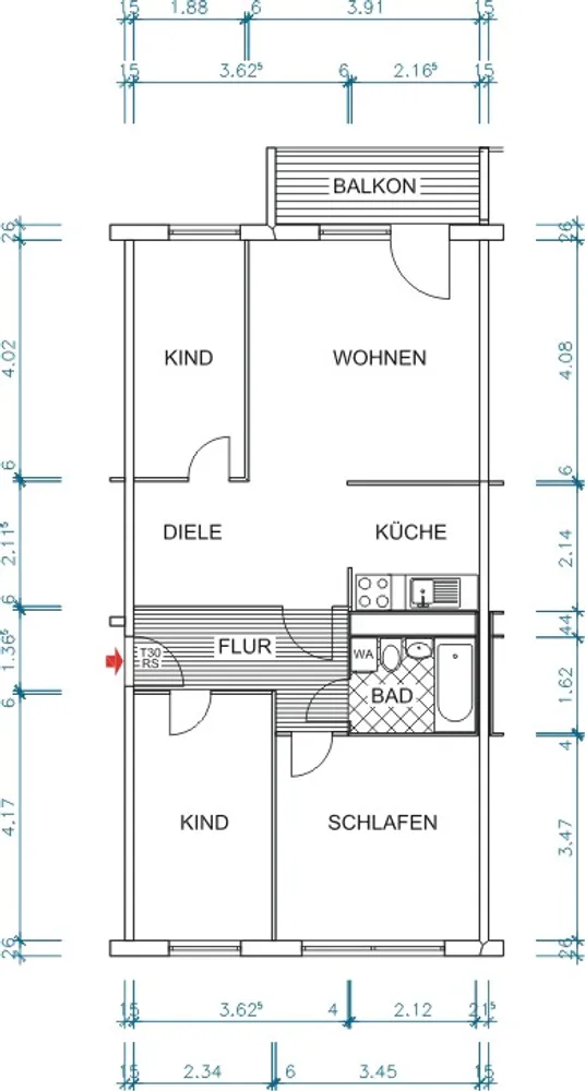 4 room apartment with 69 m² in Chemnitz – Photo 3