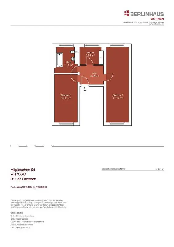 2 Zimmer Wohnung mit 61 m² in Dresden – Bild 4