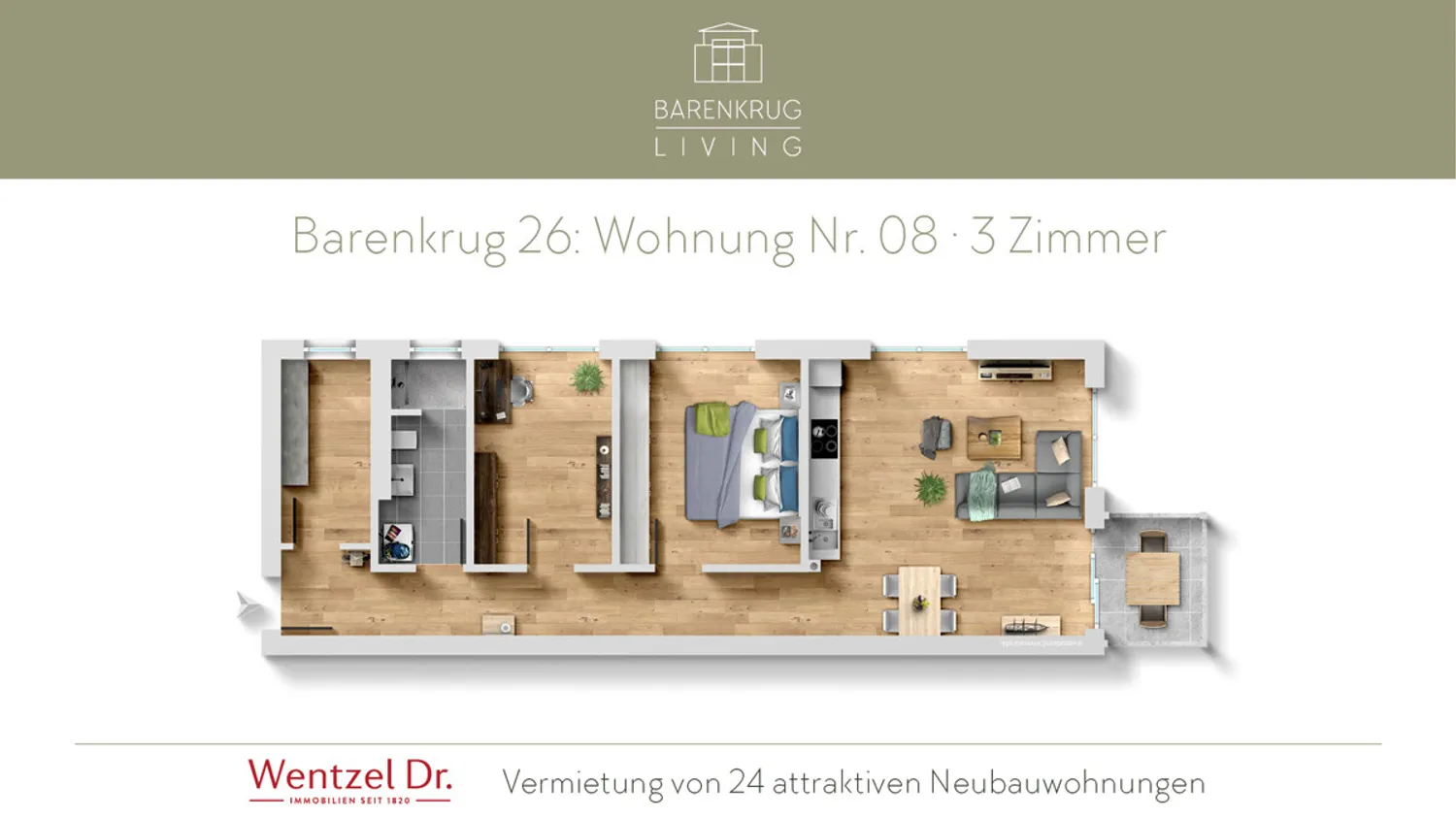 3 Zimmer Wohnung mit 79 m² in Hamburg – Bild 3