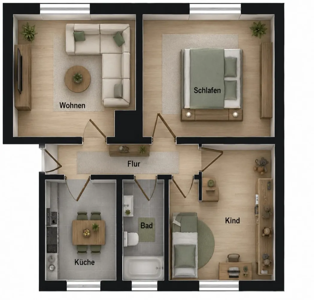 3 room apartment with 57 m² in Eilenburg – Photo 2