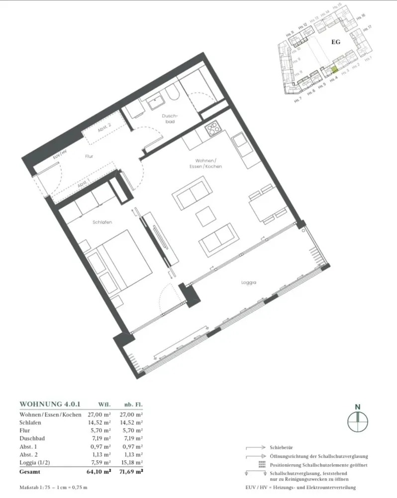 2 Zimmer Wohnung mit 64 m² in München – Bild 2