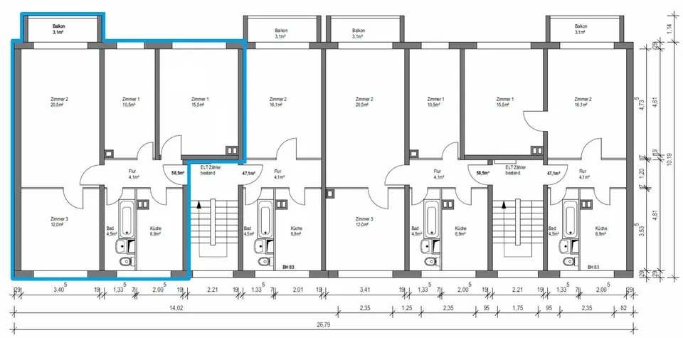 4 Zimmer Wohnung mit 77 m² in Kamenz – Bild 8