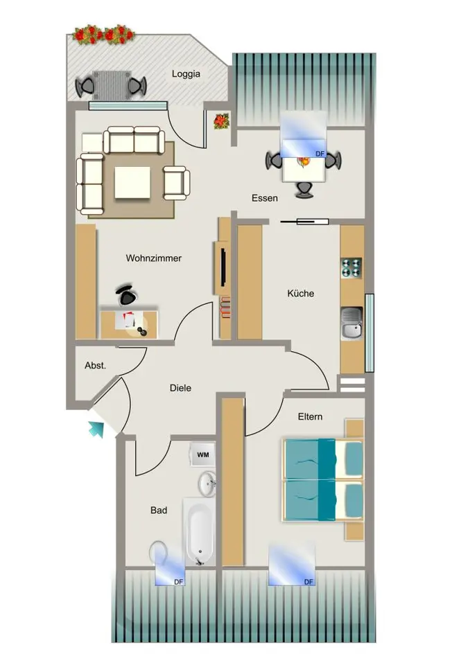 3 Zimmer Wohnung mit 71 m² in Dinslaken – Bild 5