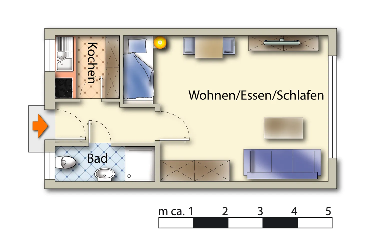 2 Zimmer Wohnung mit 32 m² in Essen – Bild 8