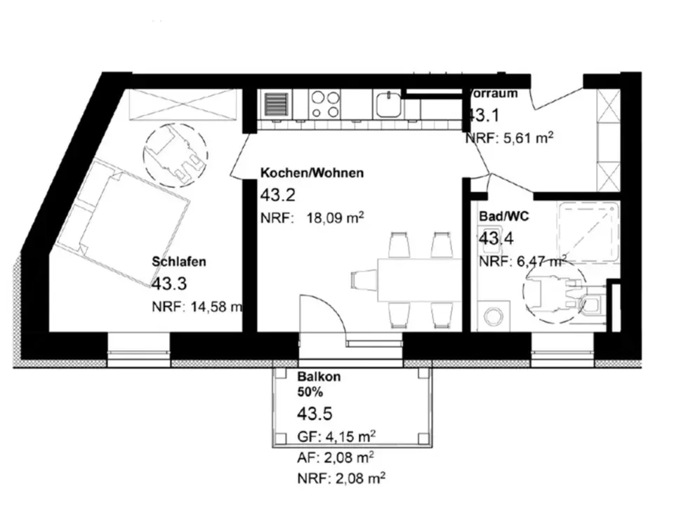 2 Zimmer Wohnung mit 47 m² in Sangerhausen – Bild 5