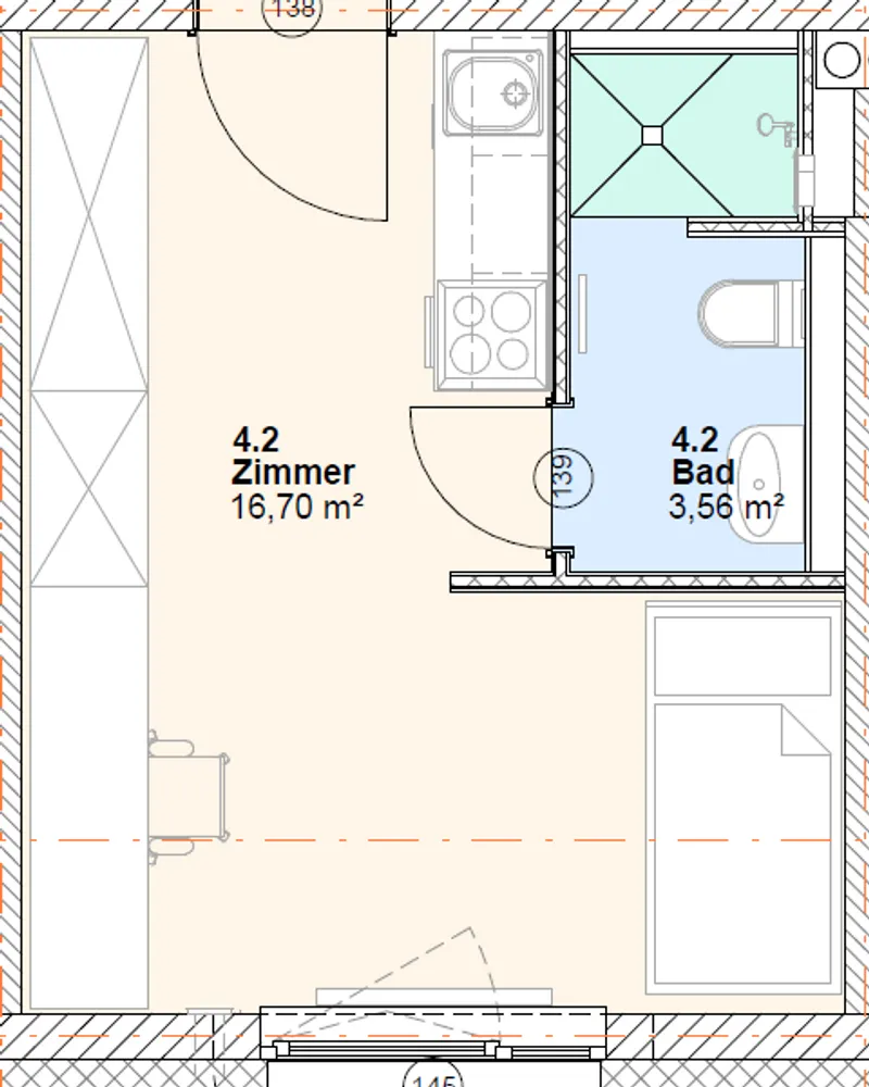 1 Zimmer Wohnung mit 20 m² in Bremen – Bild 11