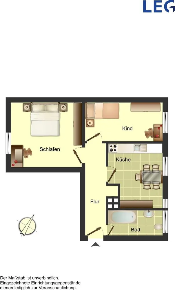 2 Zimmer Wohnung mit 45 m² in Osnabrück – Bild 3